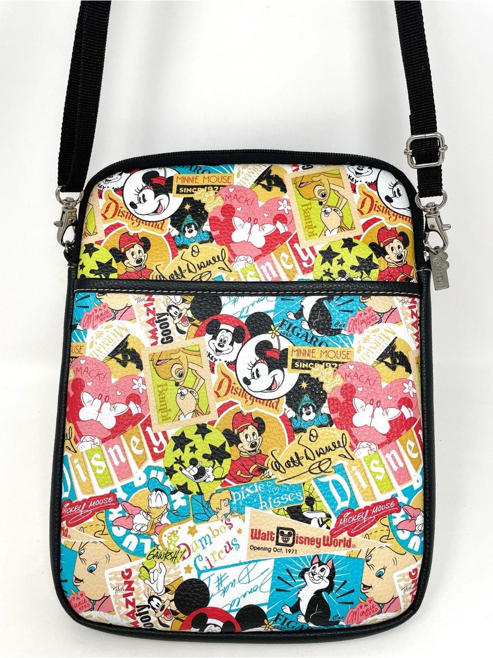 Disney Parks Mickey Mouse Classic Collage Pattern Crossbody Bag Purse iPad case - Picture 4 of 10
